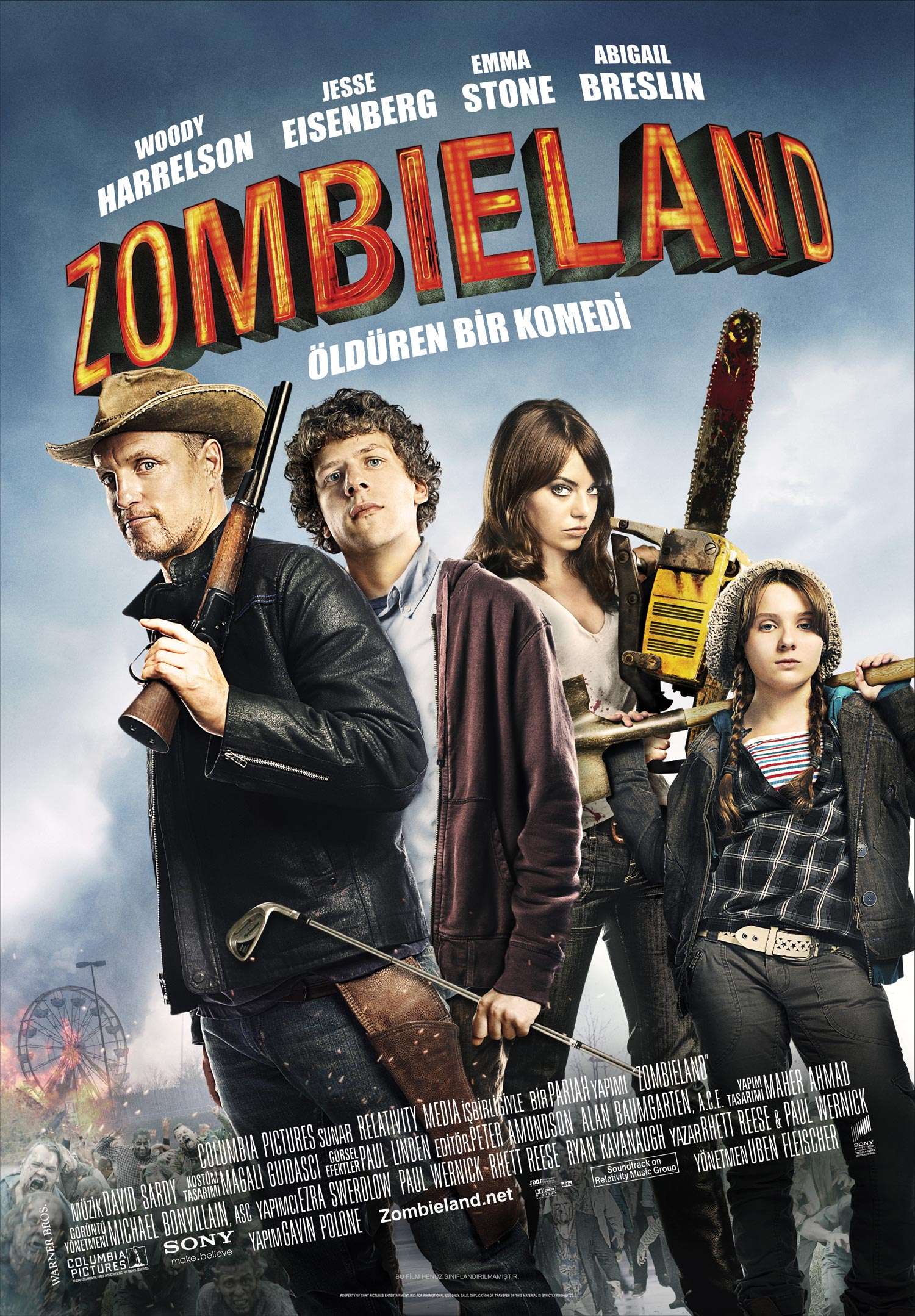 Zombieland - 2009 BDRip x264 - Türkçe Altyazılı Tek Link indir